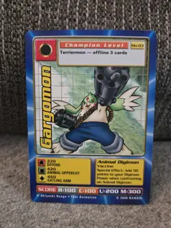 Digimon Digi Battle Series Movie Promo Card Gargomon Mo-03 2000 - Image 1