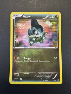Axew 13/20 Dragon Vault Holo Rare Pokemon Card LP - Image 1