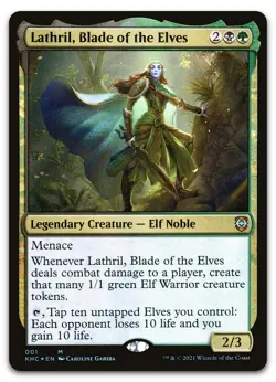 Lathril, Blade of the Elves #1 (NM) Kaldheim KHC Magic MTG - Image 1