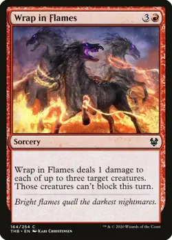 WRAP IN FLAMES X4 - NM - Theros Beyond Death - MTG - Magic the Gathering 4x - Image 1
