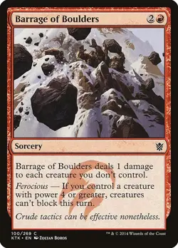 BARRAGE OF BOULDERS X 4 N/M- KHANS OF TARKIR MAGIC THE GATHERING - Image 1