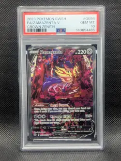 Zamazenta V #GG54 PSA 10 GEM MINT 2023 SWSH Crown Zenith Pokemon TCG - Image 1