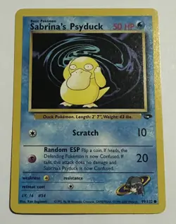Pokemon TCG Sabrina's Psyduck Gym Challenge 99/132 Regular Unlimited Common - Image 1