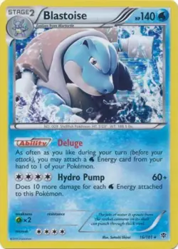 Blastoise - 16/101 - Holo Rare PL/MP, English Pokemon Plasma Blast - Image 1