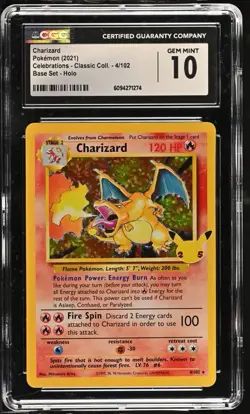 2021 POKEMON CELEBRATIONS CLASSIC COLLECTION #4/102 CHARIZARD CGC 10 GEM MINT - Image 1