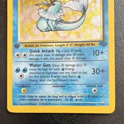 Vaporeon 12/64 Jungle Holo Rare 1st Edition Pokemon TCG MP/LP - Image 4