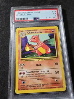 Charmeleon #24/102 - Pokemon (1999) Base Set Unlimited PSA 5 Excellent!!!💎 - Image 2