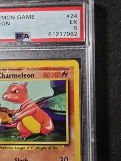 Charmeleon #24/102 - Pokemon (1999) Base Set Unlimited PSA 5 Excellent!!!💎 - Image 5