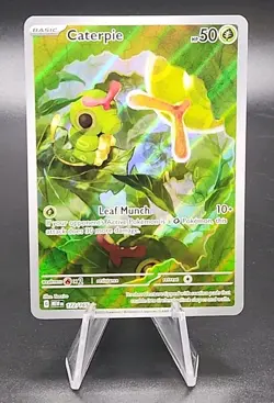 Caterpie 172/165 Scarlet & Violet 151 Illustration Rare IR Pokemon English - Image 1