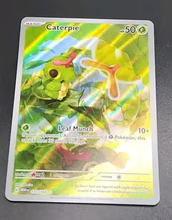 Caterpie 172/165 Scarlet & Violet 151 Illustration Rare IR Pokemon English - Image 3