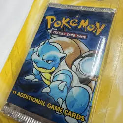 Pokemon 1999 Sealed Base Set Unlimited Booster Blister Pack Blastoise WOTC - Image 3