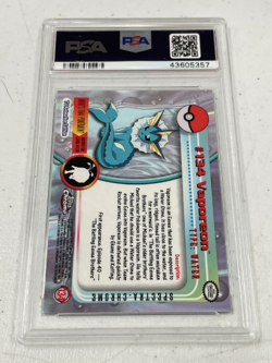 2000 Topps Chrome Pokemon TV Vaporeon Spectra Refractor #134 PSA 10 POP 14 BL8 - Image 2