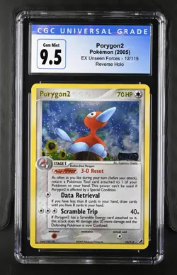 2005 POKEMON EX UNSEEN FORCES PORYGON2 HOLO 12/115 CGC 9.5 - Image 1