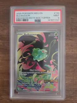 2025 POKEMON MEG EN-MEGA EVOLUTION ENHANCED Stamped BULBASAUR PSA 9 - Image 1