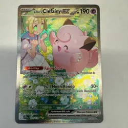 Pokemon TCG Lillie's Clefairy EX Journey Together Sir Card 184/159 NM Condition - Image 1