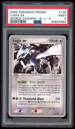 2006 PSA 9 Mint Lugia ex B-L-S World Championships Deck Promo Pokemon Card 105 - Image 1