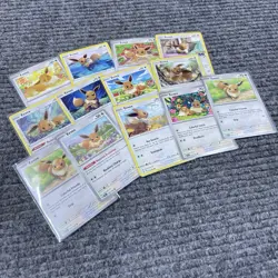 13x Eevee Pokemon Card Lot Cute Pokemon Cards Assortment - Image 1