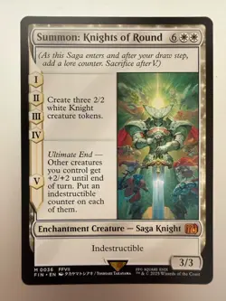 Magic the Gathering Summon: Knights of Round Final Fantasy Regular Card - Image 1