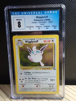 Pokemon Wigglytuff Holo Jungle Card 16/64 WOTC CGC Graded 8 - Image 1