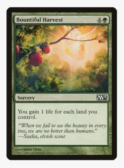 Bountiful Harvest | MTG M13 | EDH Commander Lifegain Land Matters | LP - Image 1