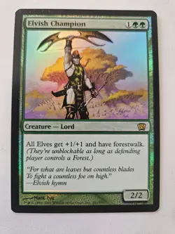 MTG 8th Edition FOIL Rare Elvish Champion Excellent - NM - Image 1