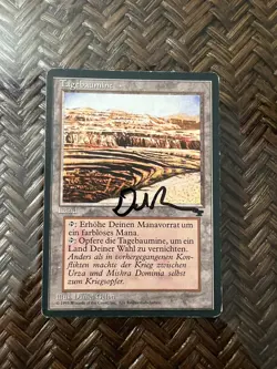 MTG 1x German FBB Strip Mine . signed. Tagebaumine - Image 1