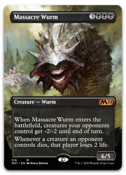 Massacre Wurm (Alternate Art) #316 (NM) Core Set 2021 M21 Magic MTG - Image 1