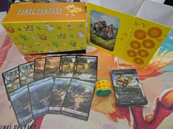 MTG Final Fantasy 10 Chocobo Track Foil Lands & Paradise Chocobo + Box + Spinner - Image 1