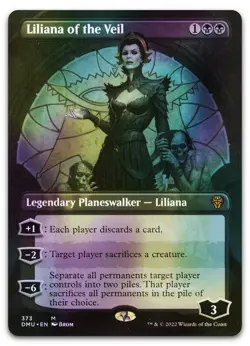 Liliana of the Veil (Borderless) #373 (Foil) (NM) Dominaria United DMU Magic MTG - Image 1