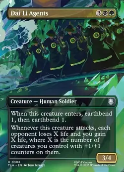 Dai Li Agents - Foil Extended Art TLA NM MTG - Image 1