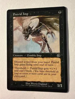 MTG Magic the Gathering Putrid Imp (77/143) Torment LP/MP - Image 2