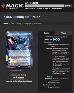 2024 MTG Magic the Gathering Foundations Borderless Kaito Cunning Infiltrator - Image 3