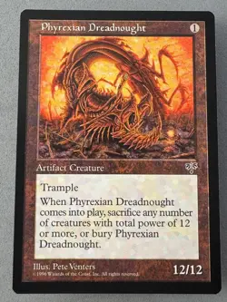 Phyrexian Dreadnought MTG Mirage—Never Played Near Mint—Vintage RESERVE LIST - Image 1