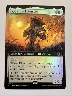 MTG Rhys, the Evermore (Extended Art) R Lorwyn Eclipsed 354 (Foil) NM - Image 1