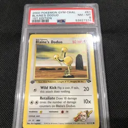 Pokemon - Blaine's Doduo 1st Ed. - 61/132 - Common - 2000 Gym Challenge - PSA 8 - Image 2