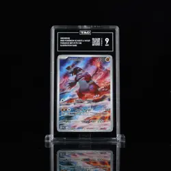 2023 Pokemon Paradox Rift GROUDON #199/182 Illustration Rare English TAG 9 Mint - Image 1