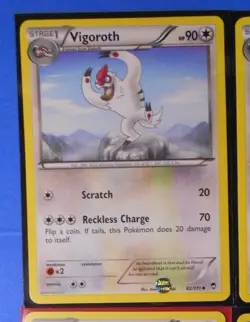 Makuhita 51/111, Vigoroth 82/111, 2x Slakoth 81/111 Pokemon XY Furious Fists NM - Image 2