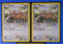 Makuhita 51/111, Vigoroth 82/111, 2x Slakoth 81/111 Pokemon XY Furious Fists NM - Image 3