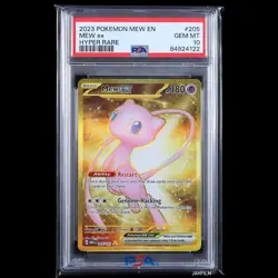 PSA 10 Pokemon 2023 Mew EN Gold Mew ex 151 Special Illustration Rare SIR #205 - Image 1