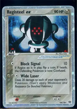 Pokemon EX EMERALD - #100/106 Registeel ex - Ultra Rare Holo - ENG - MP - Image 1