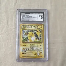 Pokemon Lt. Surge's Raichu CGC 10 Gym 2 Challenge from Darkness Holo Rare - Image 1