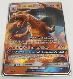 Pokemon Charizard GX SM195 Full Art Holo Promo 250 HP Dragon Card - Image 2
