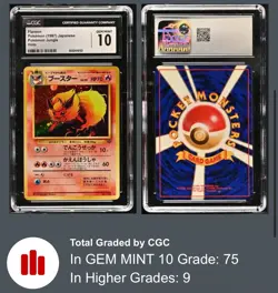 CGC 10 GEM MINT Flareon Japanese Jungle 136 Holo Pokemon Card • POP 75 - Image 1