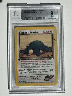 2000 Pokemon Gym Heroes 1st Edition #033 Rocket's Snorlax BGS 9 - Image 2