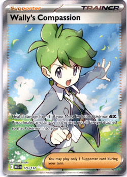 Pokemon TCG Wally's Compassion 176/132 Mega Evolution Trainer Holo Near Mint - Image 1