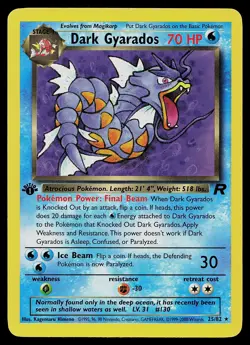 Pokemon Card - Dark Gyarados Team Rocket 25/82 Rare 1st Edition - Image 1