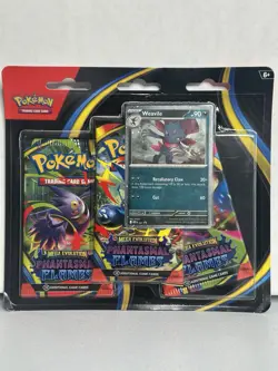 Pokemon TCG Phantasmal Flames Sneasel and Weavile Promo 3 Pack Bundle (6 Packs) - Image 3
