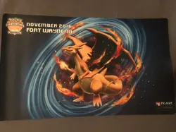 Pokemon Tcg Mega Charizard Y Playmat November 2016 Regional Fort Wayne - Image 1