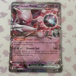 Pokemon TCG Destined Rivals Team Rocket's Mewtwo EX 081/182 Double Rare - Image 1