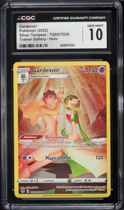 Pokemon Silver Tempest Ultra Rare Gardevoir TG05/TG30 CGC 10 Gem Mint - Image 1